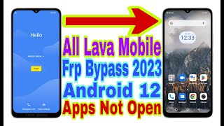 All Lava Android 12 Frp Bypass/Apps Not Open | New Trick 2023 | No Pc/Reset Frp Lock 100% Working