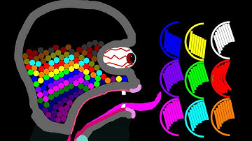 The Crazy Man 29 Times Eliminations Marble Race in Algodoo