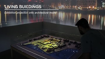 LIVING BUILDINGS | Exhibition projection on architectural model