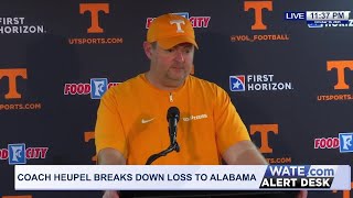 Tennessee Head Coach Josh Heupel breaks down the Vols' loss to Alabama
