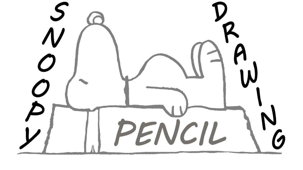 How To Draw Snoopy Easy On His Doghouse For Kids Pencil Mrusegoodart
