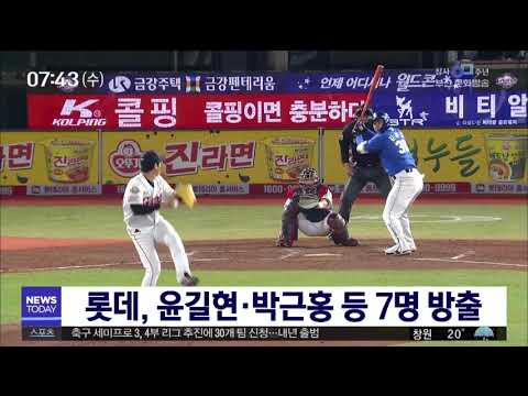 롯제,윤길현 박근홍 등 7명 방출 결정 부산MBC뉴스 2019-10-02