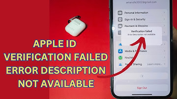 Apple ID Verification Failed Description Not Available Fixed 2024 !! Ape ID Verification Failed