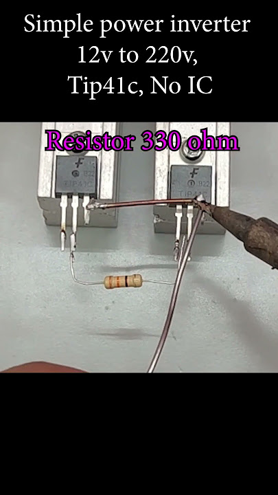 Simple power inverter 12v to 220v, Tip41c, No IC