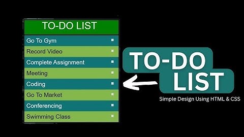 An Interactive TO-DO List using only  HTML and CSS (No JavaScript or Python)