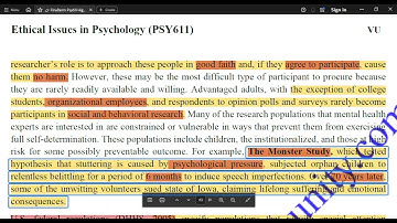 PSY611 Ethical Issues in Psychology Short Lesson 40 | PSY611 Midterm & Finalterm Short Lectures