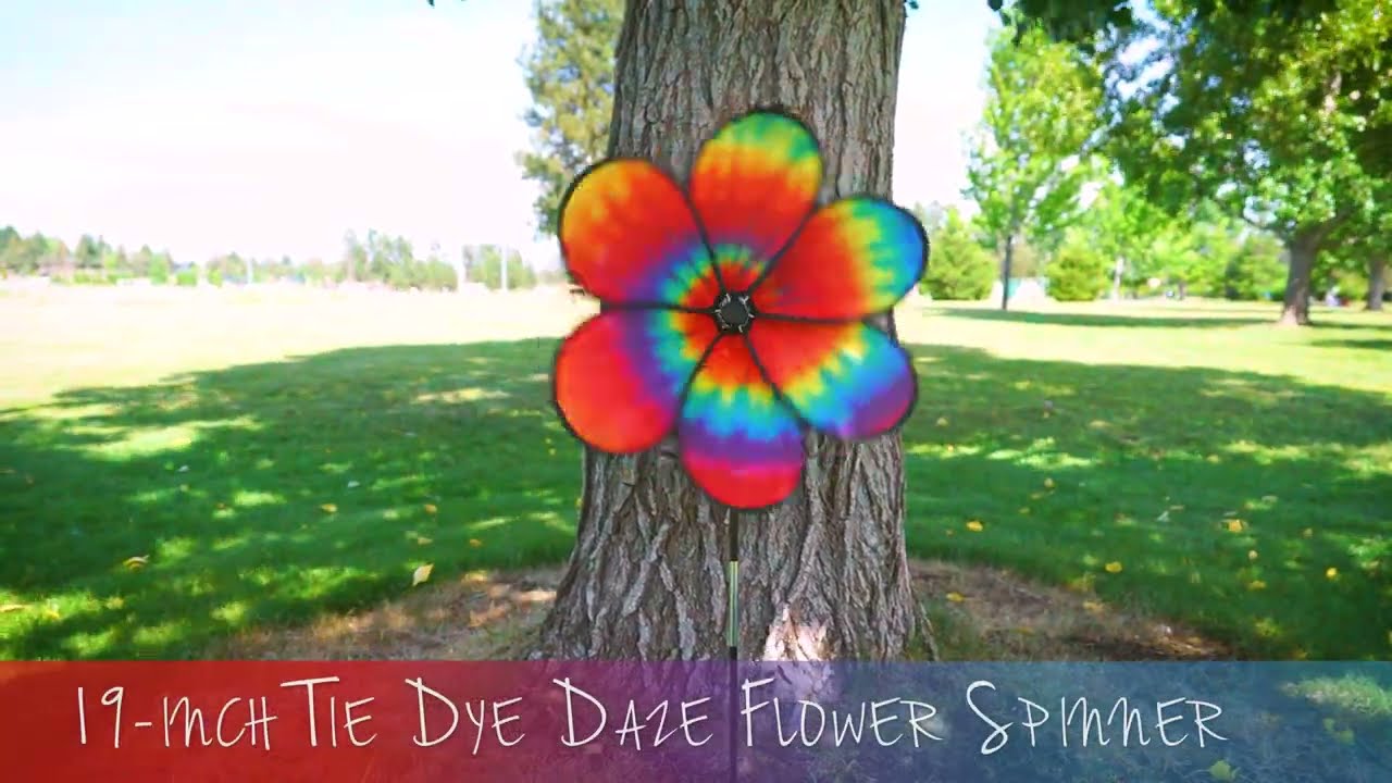 19-inch Tie Dye Daze Flower Spinner - Kite Garden