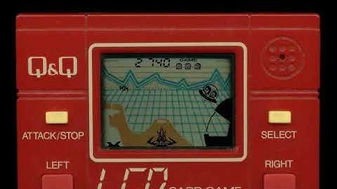 Flying Saucer / OVNI / UFO Q&Q LCD Card Game Clock (1981) - Simulator (2001) -  Gameplay.