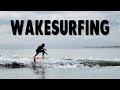 Unbroken waves  wakesurf  foil