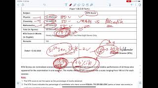 NTA Score Meaning | Discrepancy in marks and percentile🤔 All confusion clear 👍 JEE Main 2024