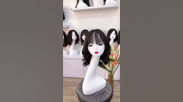 Tóc giả xoăn mái thưa siêu da đầu thoáng mát