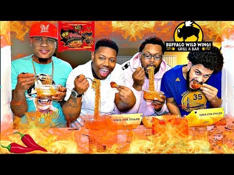 ⚠⚠BLAZING WINGS + 2X SPICY NOODLES CHALLENGE⚠⚠ WITH EM AND VON