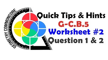 G-C.B.5 Worksheet #2 - Hint #1 & #2
