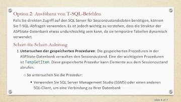 Wie man ASP.NET Session Keys aus SQL Server abruft