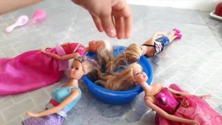 Barbie Saç yikama routini