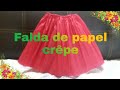 Como hacer una falda de papel crêpe💕