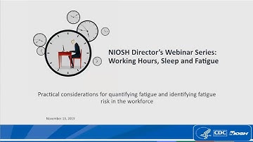 Practical considerations for quantifying fatigue and identifying fatigue risk in workforce