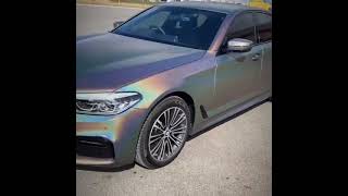 Полная оклейка bmw 530d винилом от 3M Wrap film Psychedelic