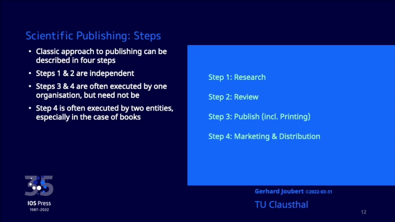 "Scientific Publishing in a Fast Changing Environment," by Gerhard Joubert, PhD