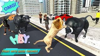 Wild Lion City Attack Rampage 19 | king of jungle lion Animals | Fun Gameplay | Hannu Games screenshot 2