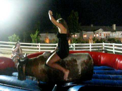 Shawna Riding the Mechanical Bull - YouTube