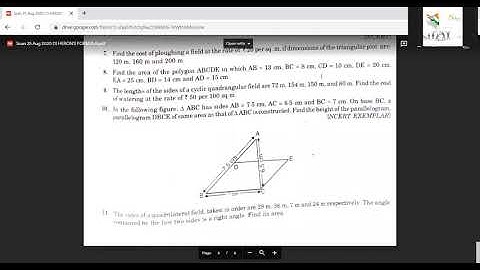 NTSE SURFACE AREA & VOLUME (REV) #01