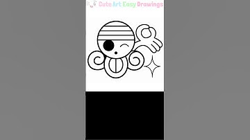 How To Draw One Piece Logo Nami ! Easy Tutorial! #shorts #easydrawing #onepiece Nami Pirate Flag