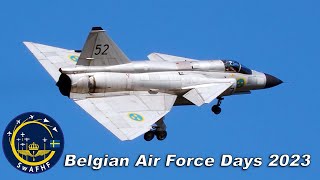 [4K] SwAFHF Saab AJS37 Viggen - Belgian Air Force Days 2023