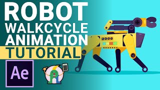 Robot walk cycle animation Tutorial in After Effects | Proud Animator