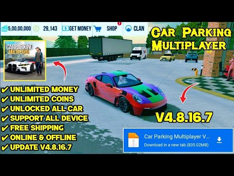 UPDATE!! CAR PARKING MULTIPLAYER v4.8.14.8 DINHEIRO INFINITO E