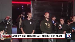 Social media influencers Andrew and Tristan Tate arrested in Miami