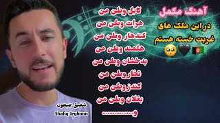 Shafiq Jeyhoon شفیق جیحون آهنگ میهنی  در وصف وطنم 🥺 در این ملک های غربت خسته هستم🖤🥀