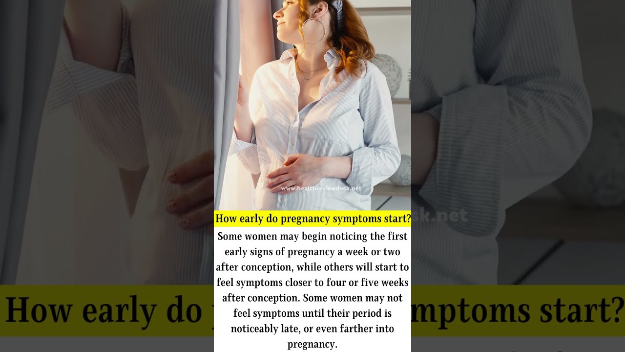 How Early Do Pregnancy Symptoms Start Shorts Pregnancytips Ytshorts