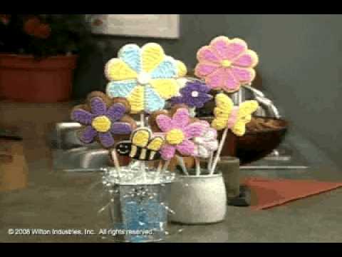 How to Make and Decorate a Cookie Pops amp Bright Bouquet Cookies by Wilton