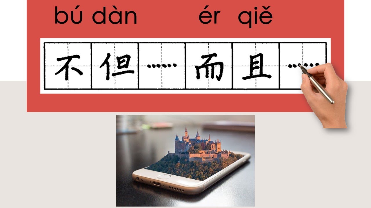 #HSK3#_不但而且/budanerqie/(not only...but also) How to Pronounce/Say/Write ...