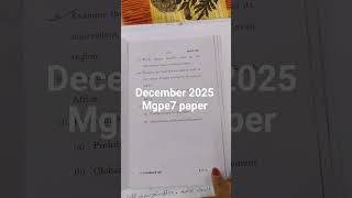MGPE007 paper December 2025 session exam