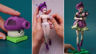 PLANTS VS ZOMBIES Figures Making | Fume-shroom Female Version