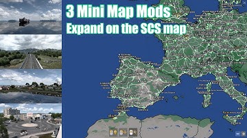 3 Mini Map Mods expand on the SCS map in ETS2 1.44