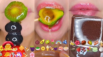 30 Minutes For Sleep Relaxing ASMR Satisfying Eating Emoji Food Challenge