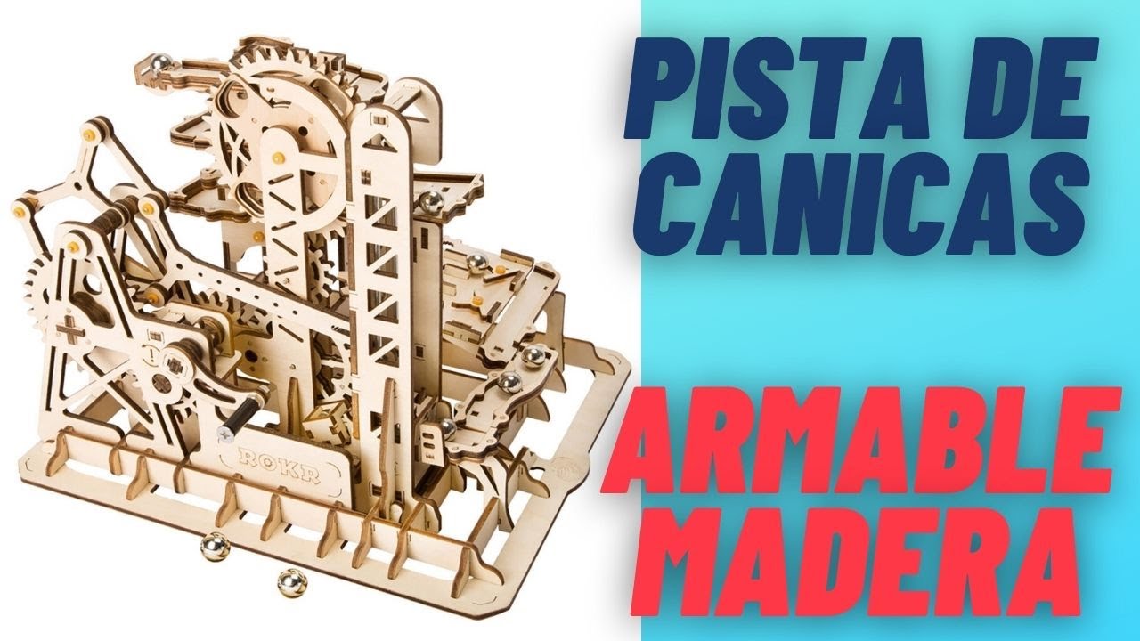 Puzzle 3D De Madera Con Canicas: Circuito Motorizado De Doble Espiral, Regalo Educativo Y Decoración Cinética