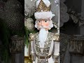 Raz 36" Large White and Gold Nutcracker Christmas Figure 4510521