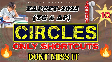 EAPCET 2025 II CIRCLES   II  SYSTEM OF CIRCLES II CIRCLES TRICKS II TG EAPCET Il AP EAPCET Il