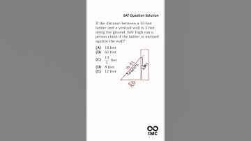 Ladder Against Wall Problem | Pythagoras Theorem Application #satmath #satprep #infinitymathcare