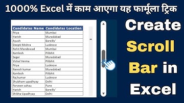 How to Create Scroll Bar in Excel with OFFSET Formula | OFFSET Formula in Excel