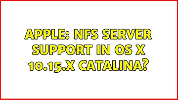 Apple: NFS server support in OS X 10.15.x Catalina?