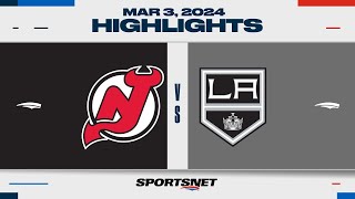 NHL Highlights | Devils vs. Kings - March 3, 2024