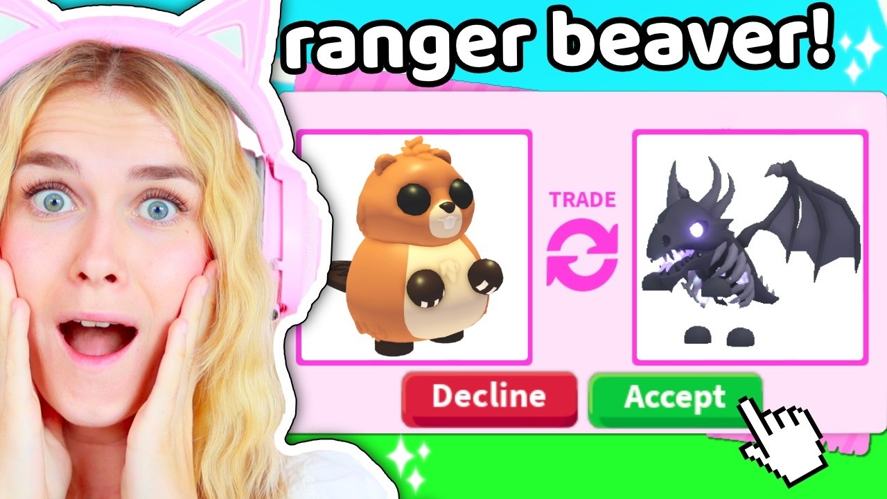 Trading NEW Ranger Beaver For A SHADOW DRAGON In Adopt Me - YouTube