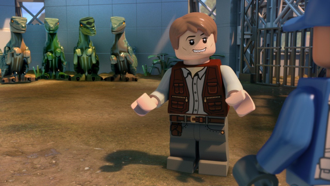 Кадр из трейлера «LEGO Мир Юрского Периода: Побег Индоминуса»