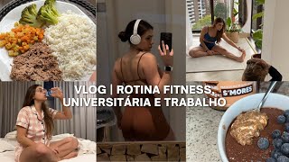 VLOG | Acordando às 6H | Rotina completa | Treino, dieta, faculdade + bastidores