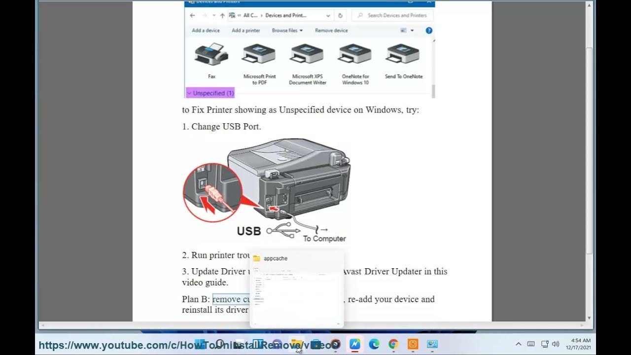 Fix Printer showing as Unspecified device on Windows 11/10/8/7 YouTube